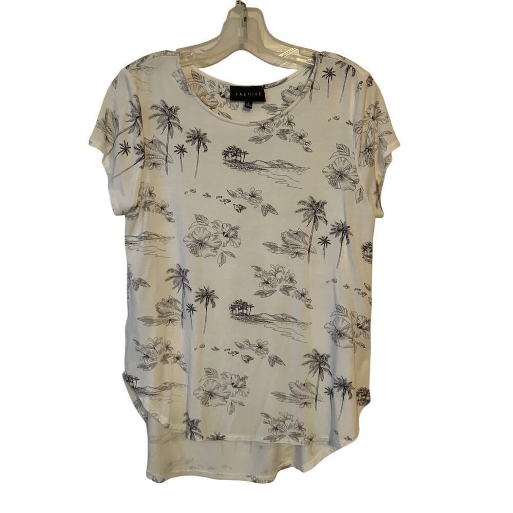 Premise SS Tropical Print Top L